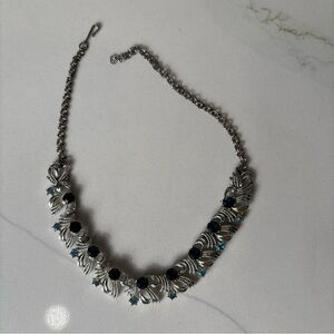 Elegant Silver and Black Necklace